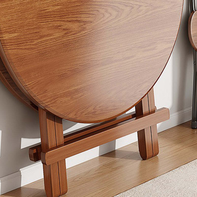 Scandinavian Round Wood 4-Seat Dining Table