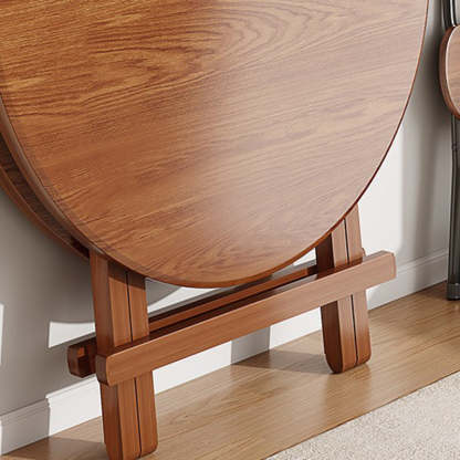 Scandinavian Round Wood 4-Seat Dining Table