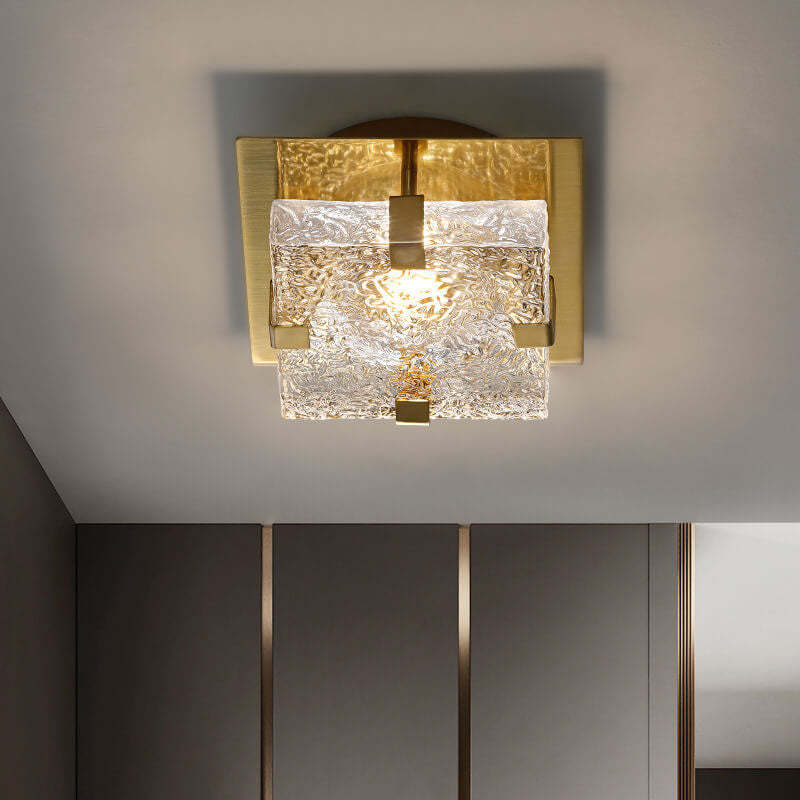 Nordic Luxury Crystal Cube LED Ceiling Light — 110V-120V For US/CA
