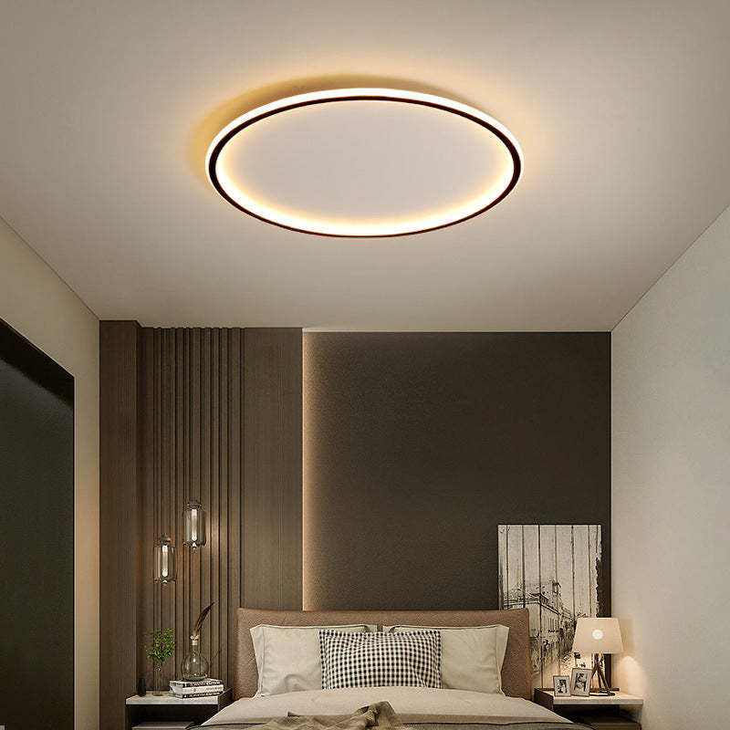 Minimalist Aluminum Circle Silicone LED Flush Ceiling Light