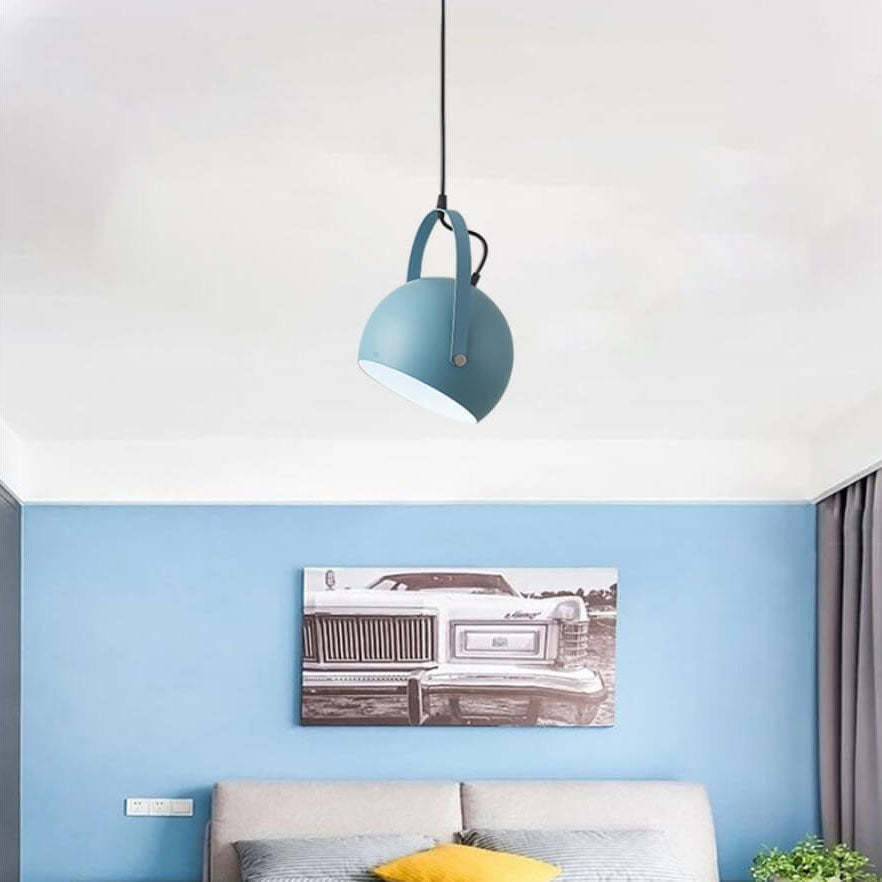 Nordic Macaron Aluminum Semicircle Pendant Light