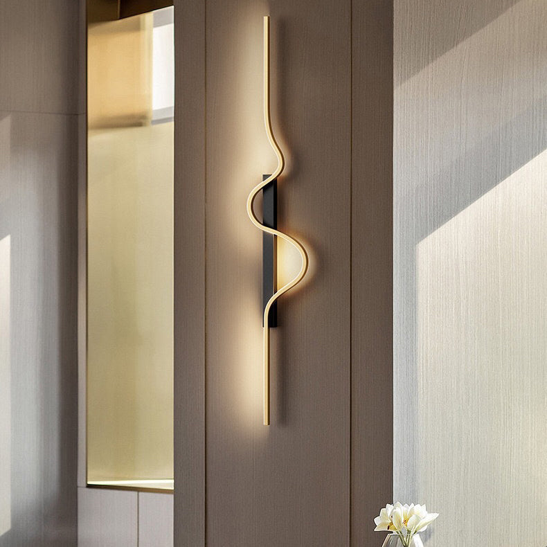 Minimalist Aluminum Corrugated Iron Frame LED Sconce