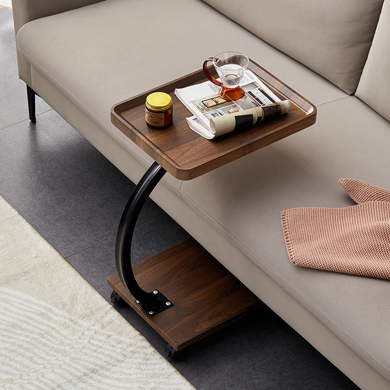 Minimalist Artificial Plate Metal 2-Tier Coffee Table
