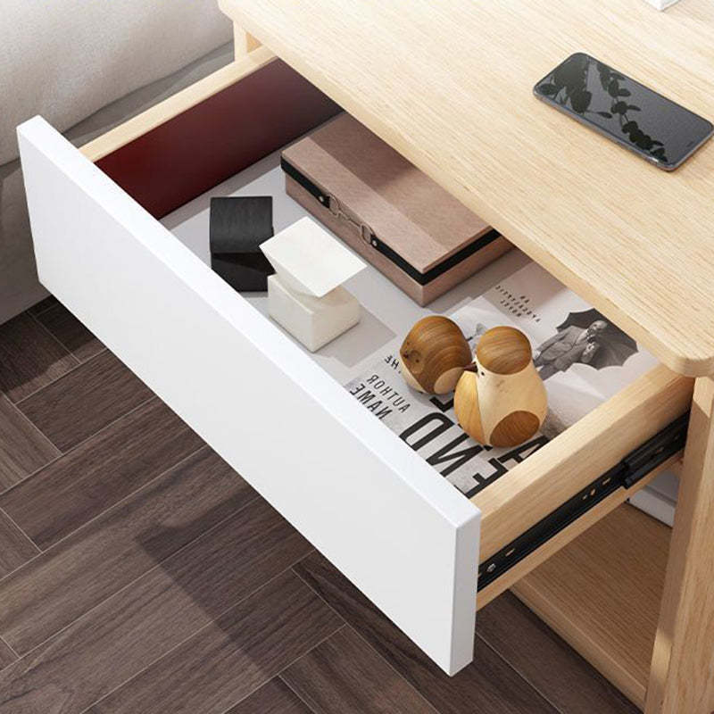 Modern Square 1-Drawer Nightstand