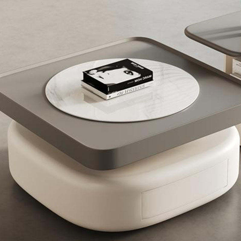 Modern Rock Panel Steel End Table