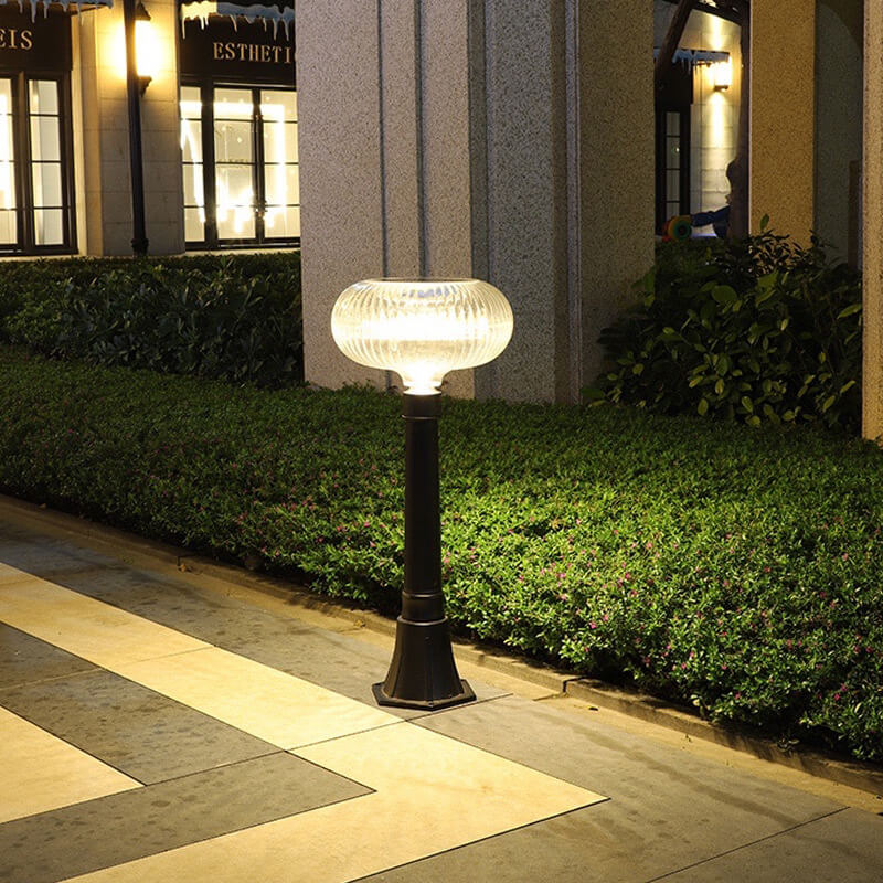 Modern Solar Oval Aluminum LED Outdoor Light
