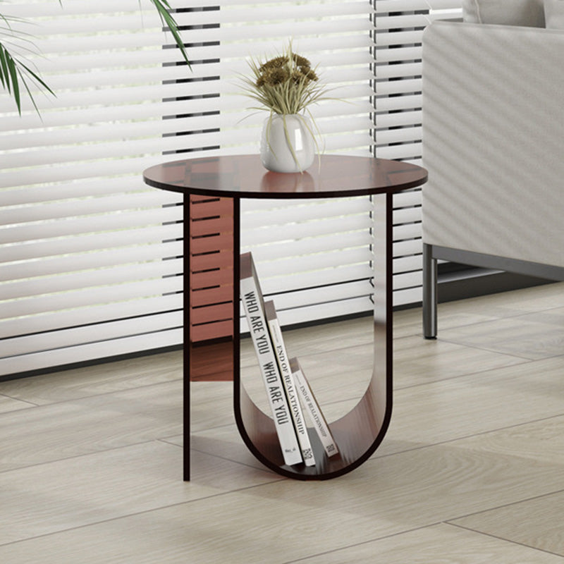 Nordic Curved Acrylic Storage End Table
