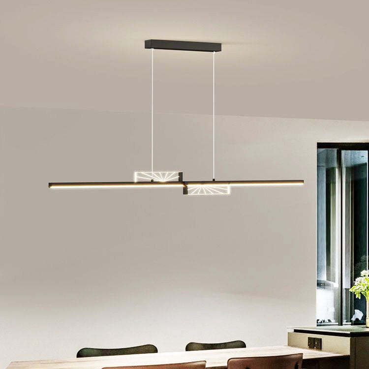 Minimalist Cone Circle Iron Acrylic LED Island Chandelier