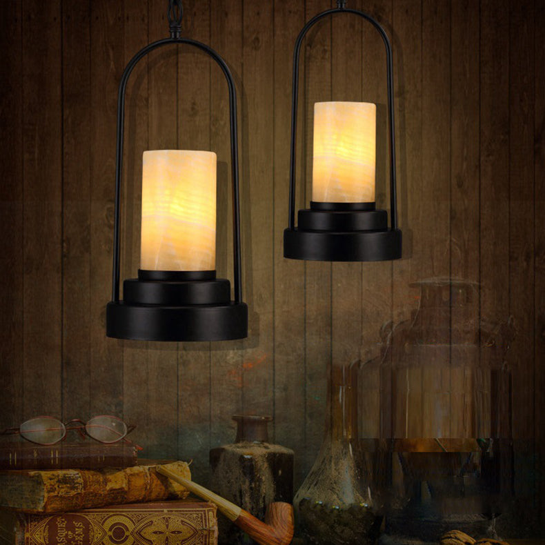 Vintage Industrial Candle Hemp Wire LED Pendant Light