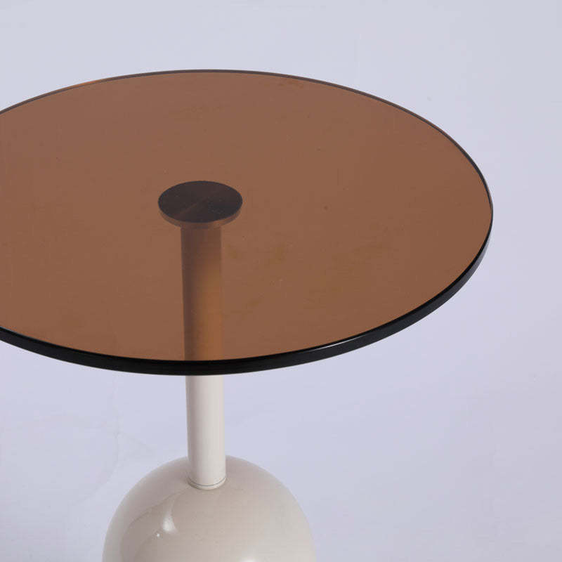 Nordic Round Metal Glass Coffee Table