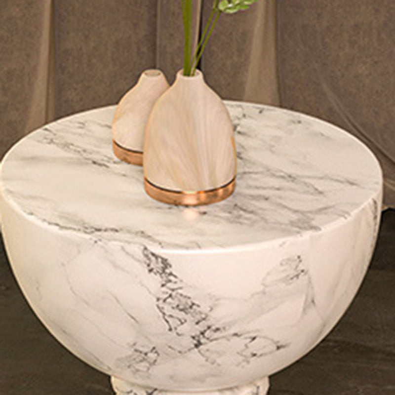 Minimalist Marble Magnesium Oxide End Table