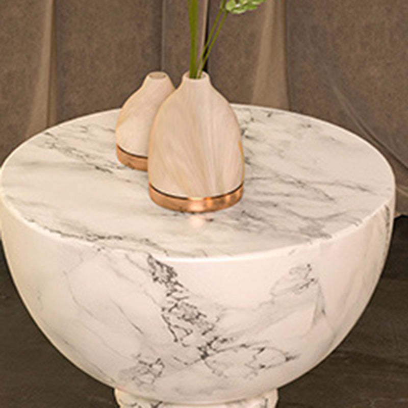 Minimalist Marble Magnesium Oxide End Table