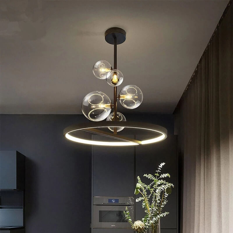Nordic Round Bubble Ball Glass Chandelier