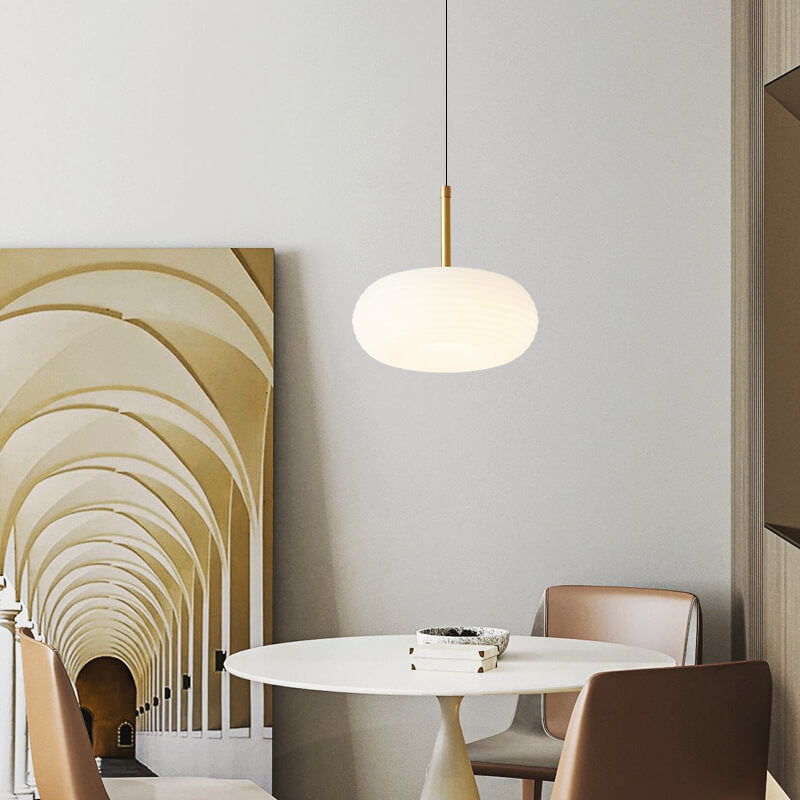 Modern Cream Apple Copper LED Pendant Light