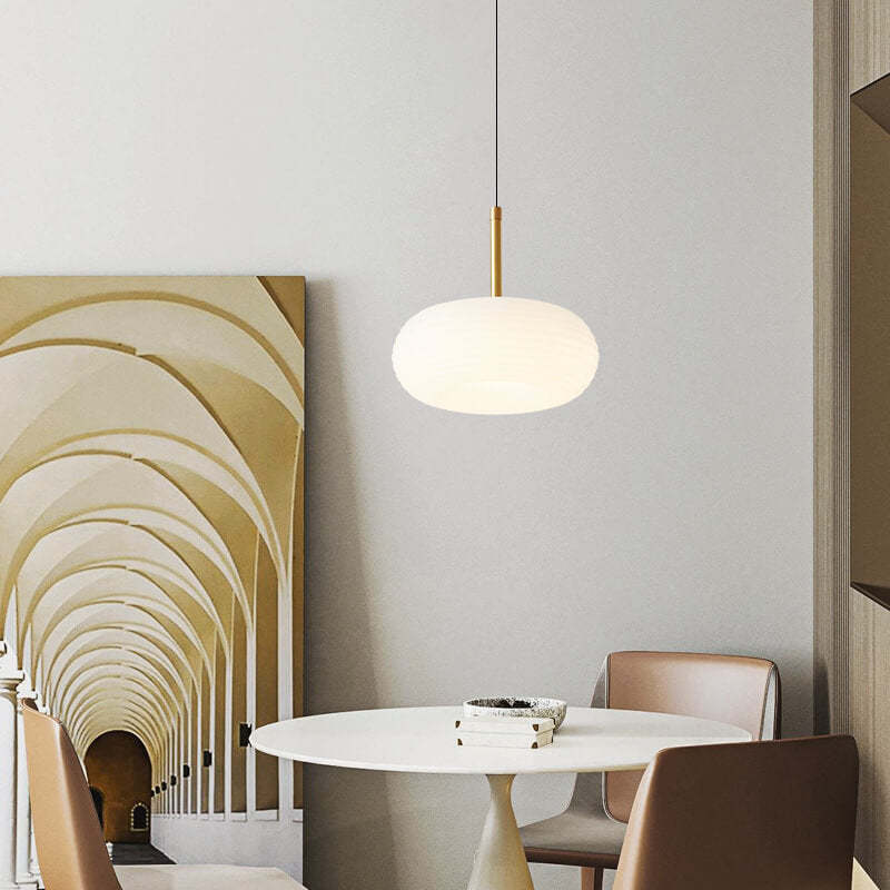 Modern Cream Apple Copper LED Pendant Light
