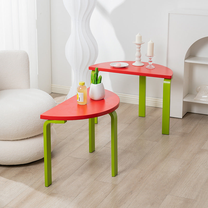 Half Round Solid Wood Coffee Table
