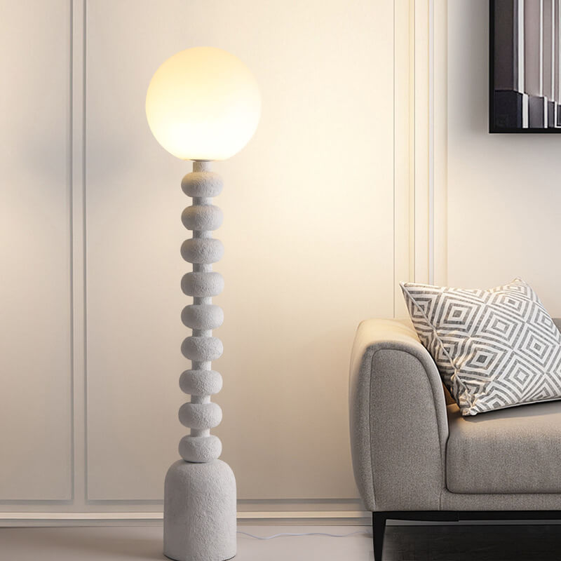 Modern Wabi-Sabi Resin Gourd Acrylic Floor Lamp