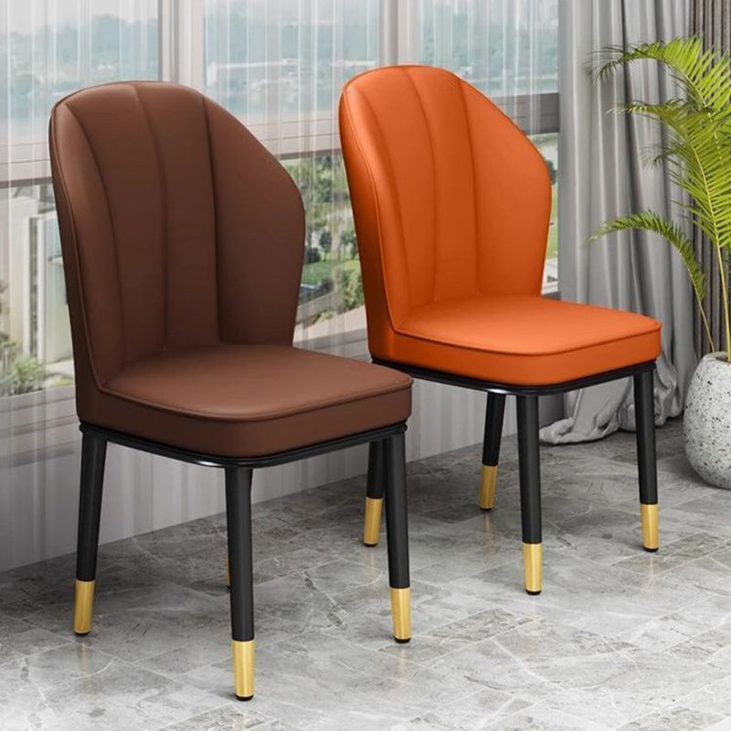 Modern PU Leather Wing-Back Dining Chair