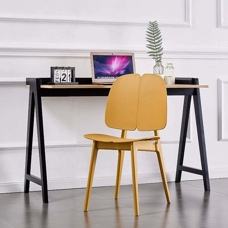 Minimalist Plastic Square-Frame Dining Chair