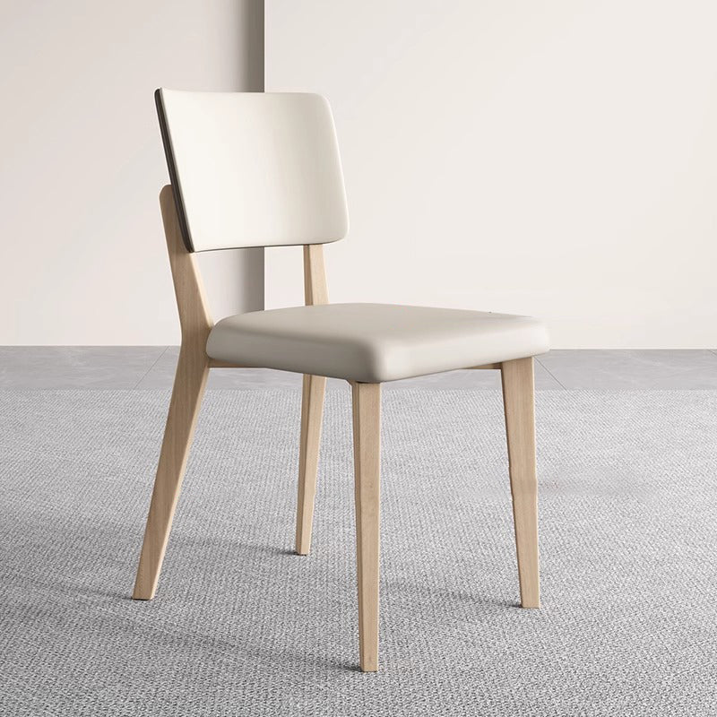 Nordic Leather Solid Wood Dining Chair