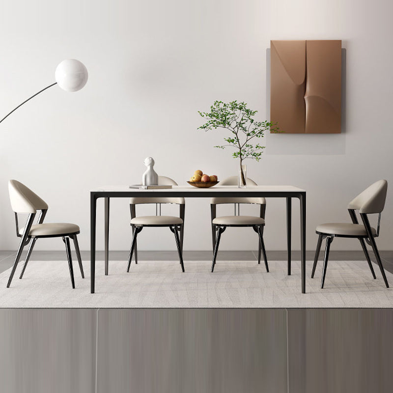Modern Cushion Lambswool Titanium Dining Chair