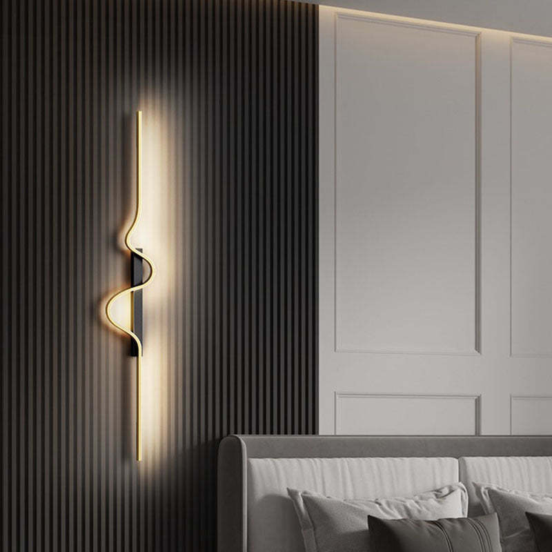 Minimalist Aluminum Corrugated Iron Frame LED Sconce