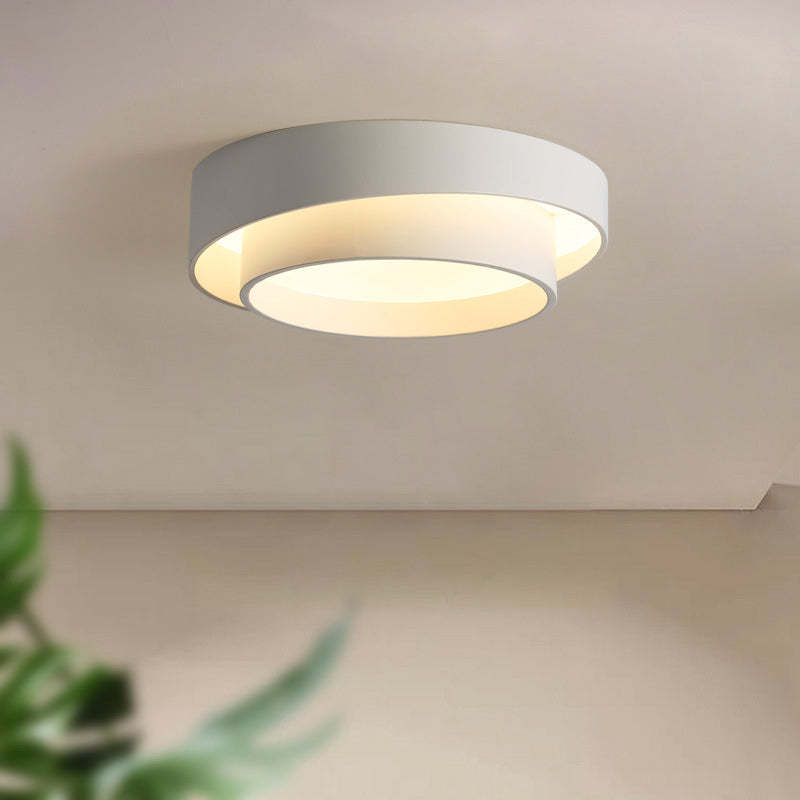 Minimalist Overlapping Round LED Flush Mount Light