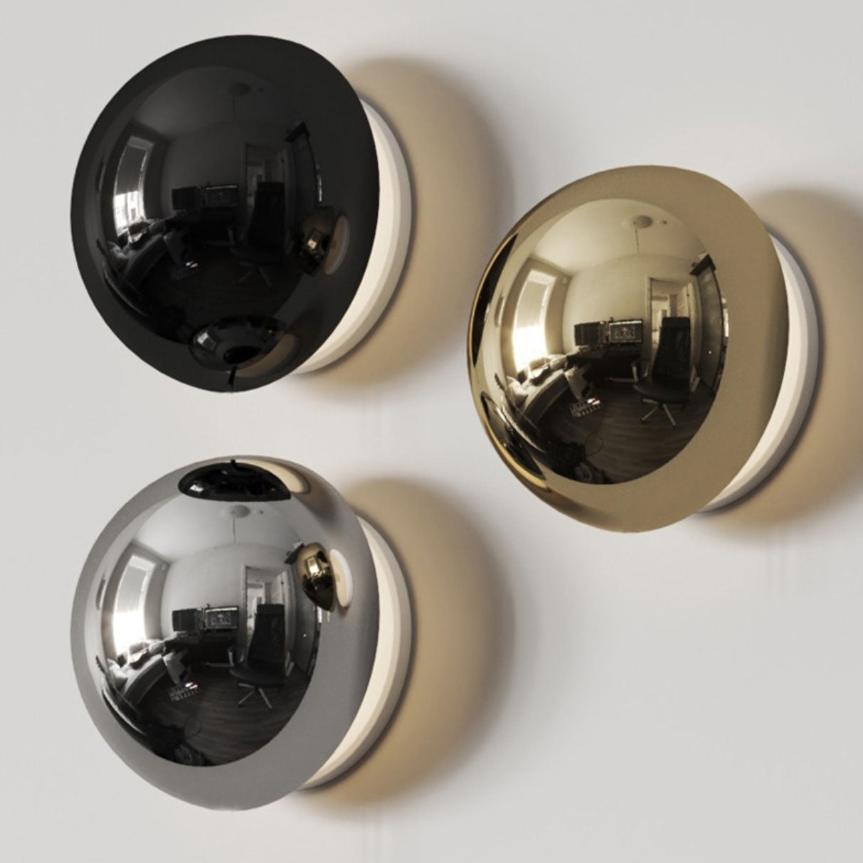 Modern Meteorite Semicircle Metal LED Sconce