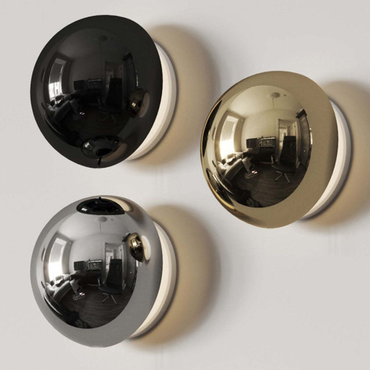 Modern Meteorite Semicircle Metal LED Sconce