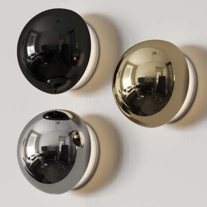Modern Meteorite Semicircle Metal LED Sconce