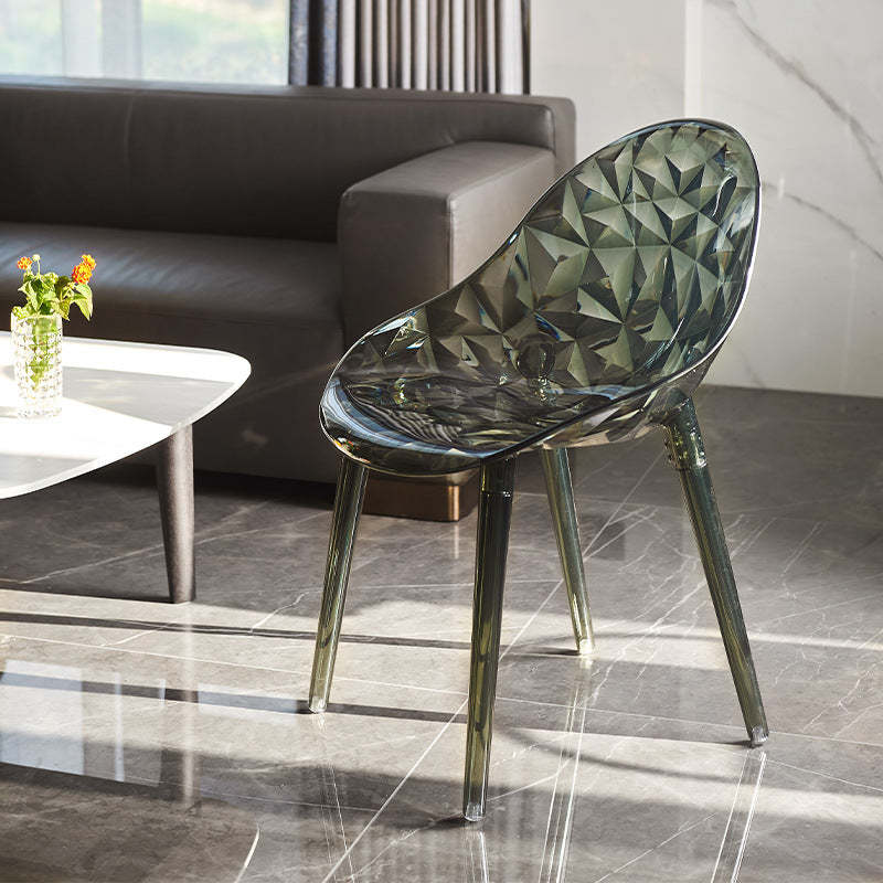 Minimalist Square Acrylic Four-Leg Chair