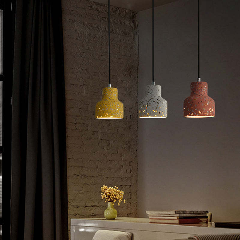 Scandinavian Round Terrazzo Jade Pendant Light
