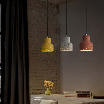 Scandinavian Round Terrazzo Jade Pendant Light