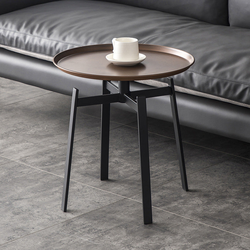 Minimalist Round Iron 4-Leg Coffee Table