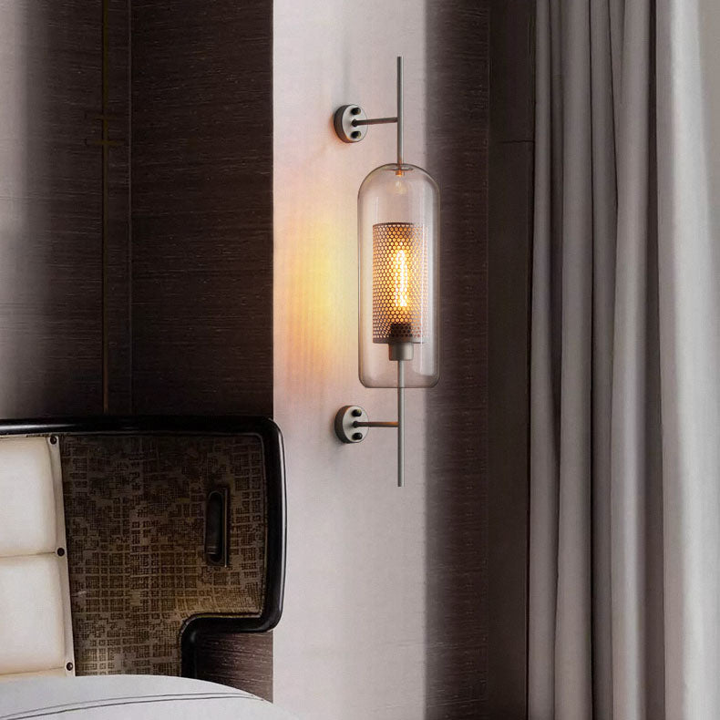 Lighom contemporary cylinder iron wall sconces — Small (12"H / Brushed Gold / 220V-240V (UK/AU)
