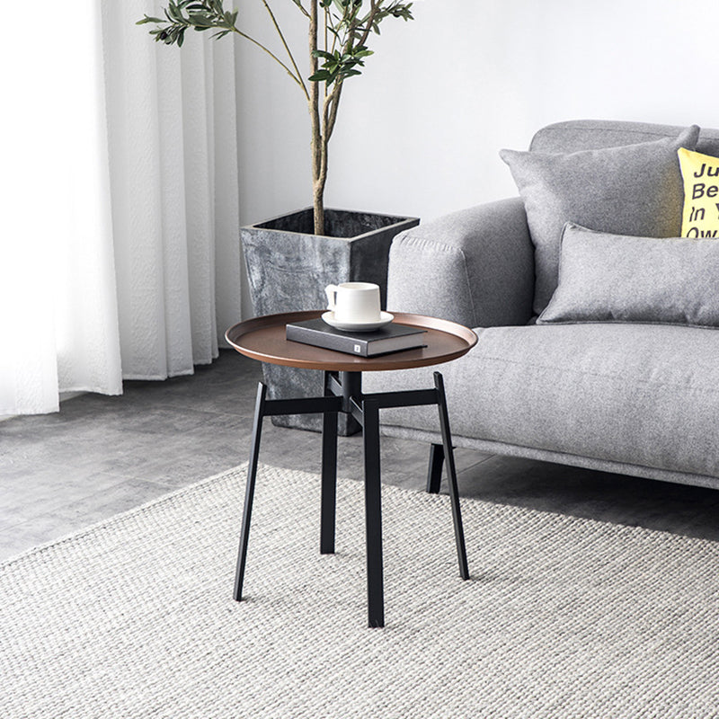 Retro Round Iron End Table
