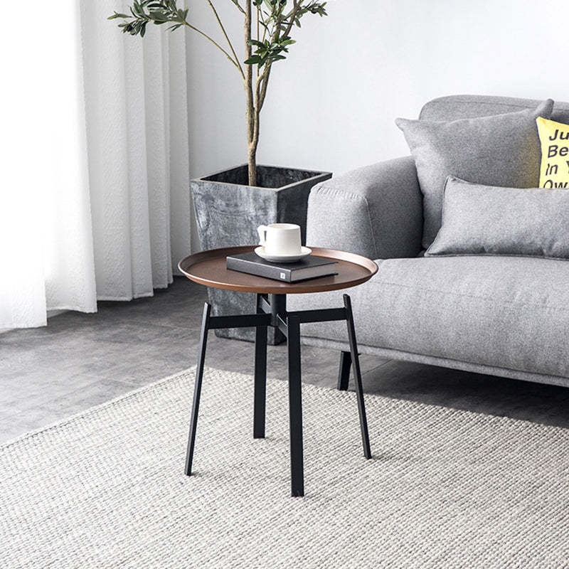 Retro Round Iron End Table