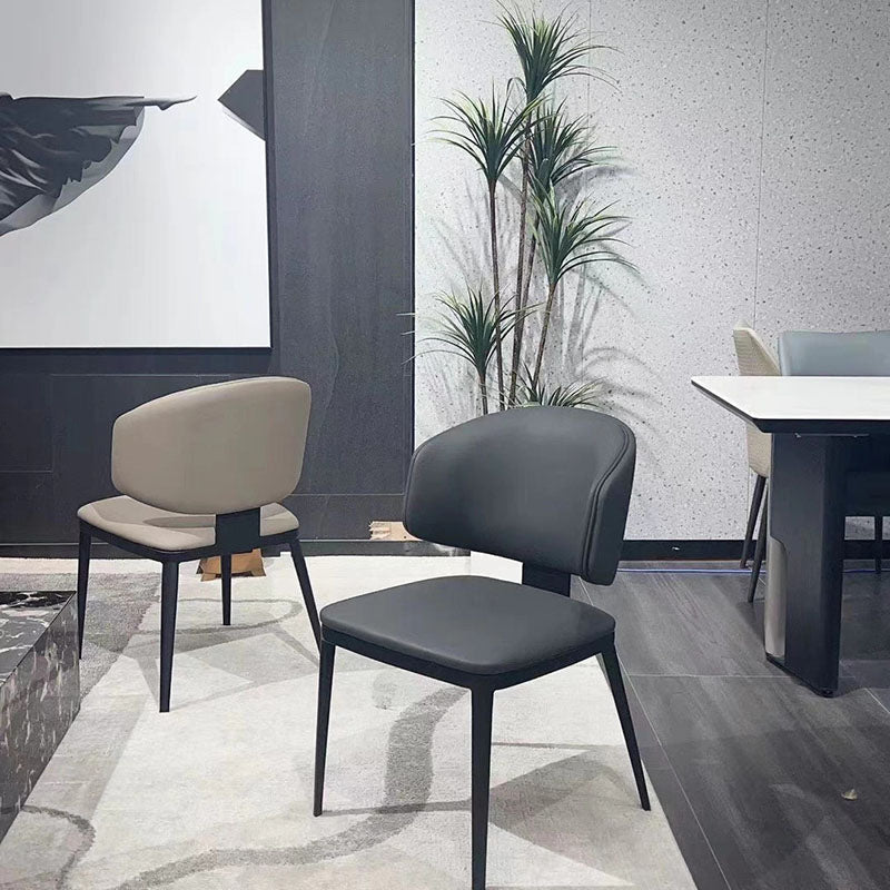 Modern Luxury Leather Iron Chair