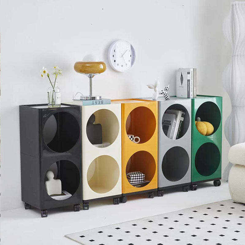 Modern Cubic Round Movable End Table — 1 / Gray