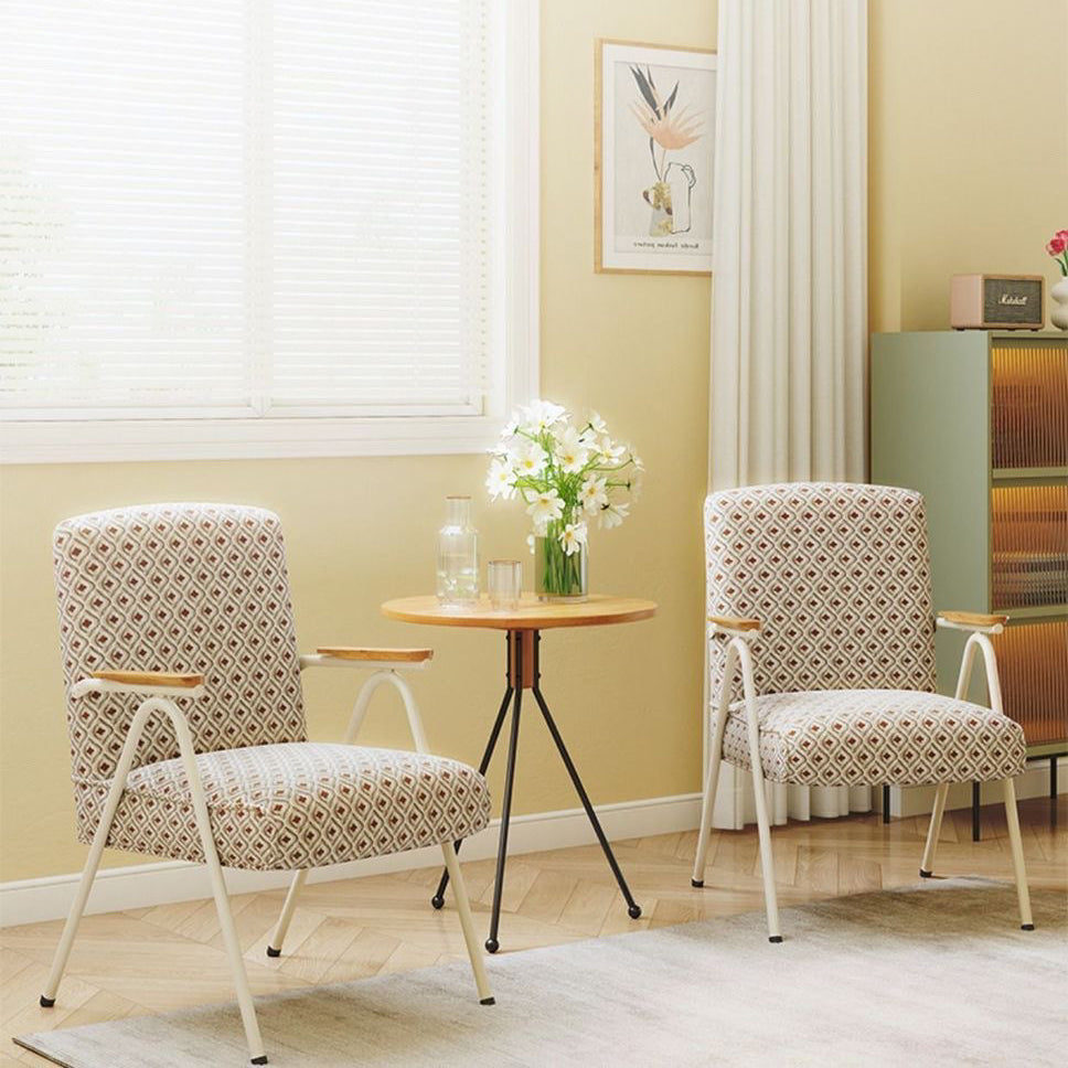 Scandinavian Cushion Steel Accent Chair
