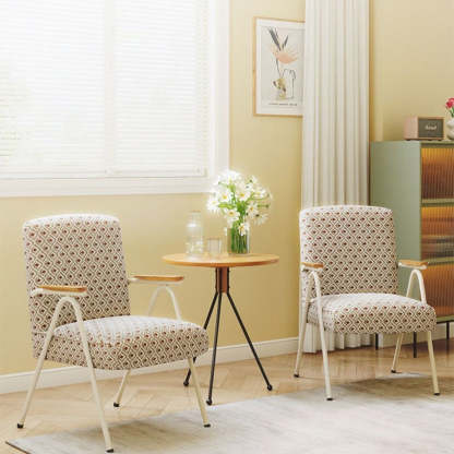 Scandinavian Cushion Steel Accent Chair — A - Default
