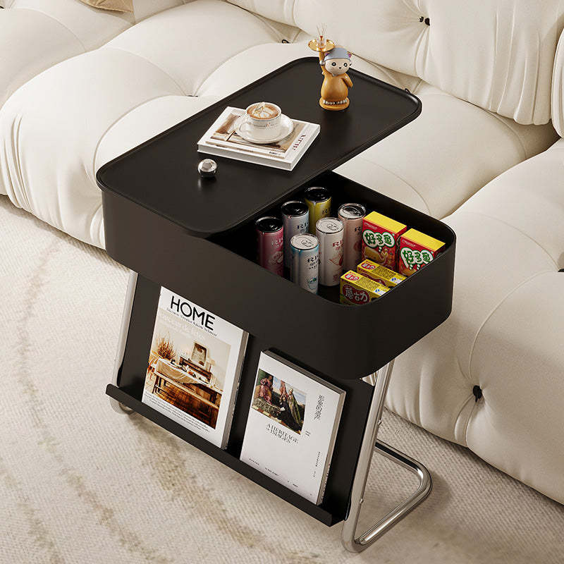 Nordic Rotating L-Shape Steel End Table
