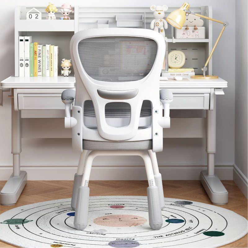Scandinavian Mesh Steel Desk Chair — Swivel & Height Adjustable & With Headrest / Gray