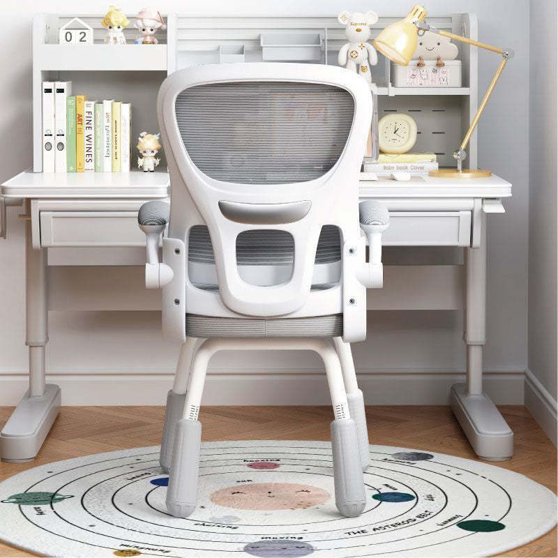 Scandinavian Mesh Steel Desk Chair — Swivel & Height Adjustable & With Headrest / Gray