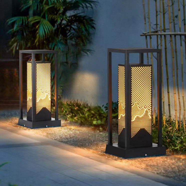 Chinese Solar Dolomite Honeycomb Landscape Light