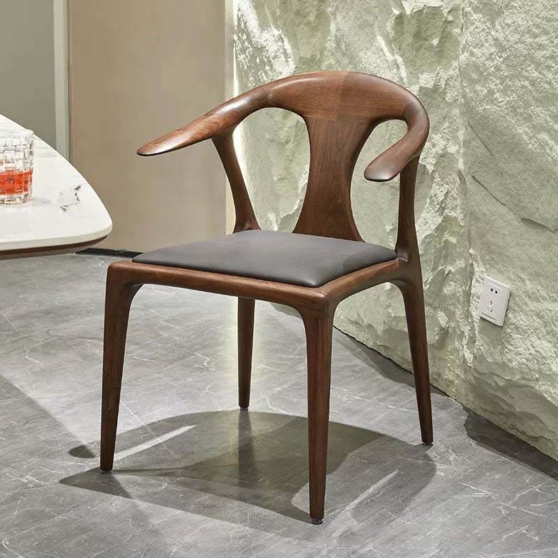 Lighom curved metal dining chairs & benches for dining room — 20.87" L x 23.62" W x 32.68" H
