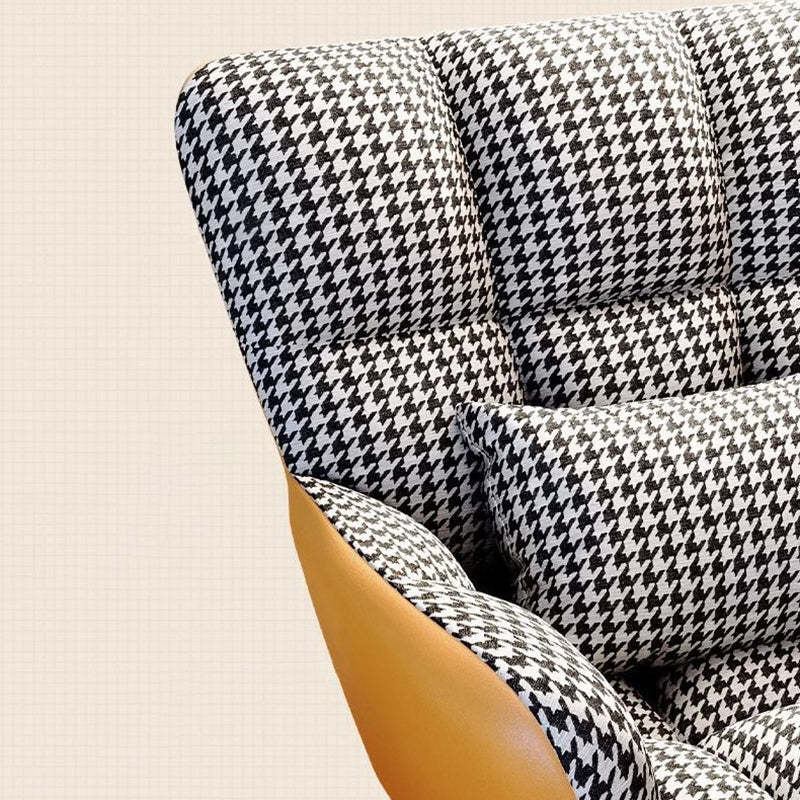 Houndstooth Flannel Tapered Leg Vanity Stool