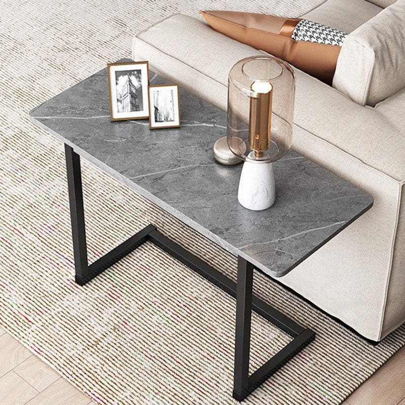 Scandinavian Stainless Steel Rectangular Side Table 4-Leg