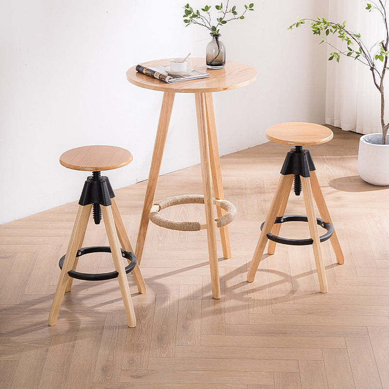 Lighom tripod wood bar & counter stools for dining room