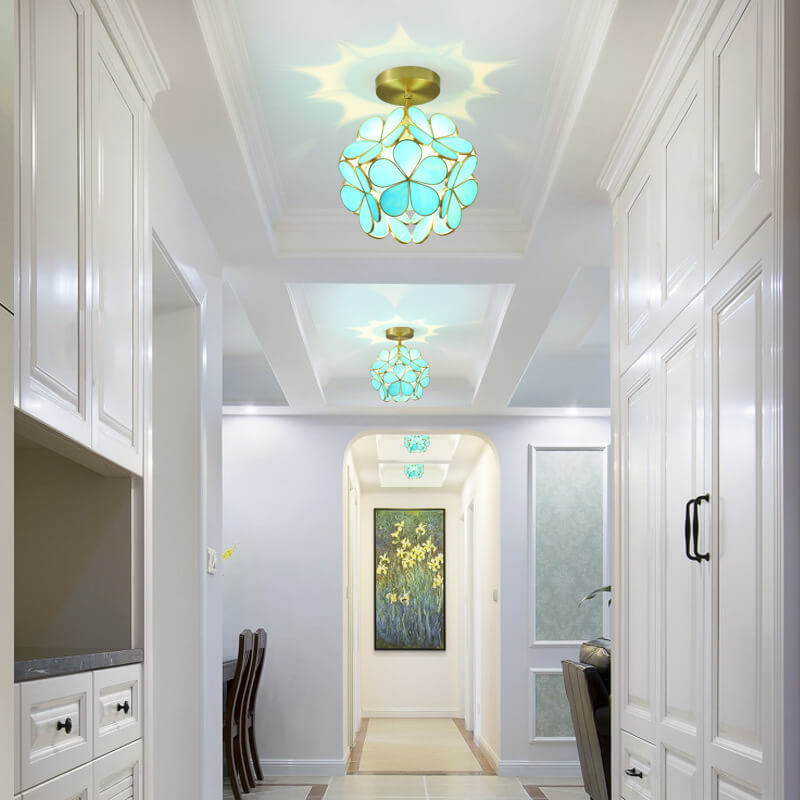New Japanese Manual Petal Aisle Ceiling Light